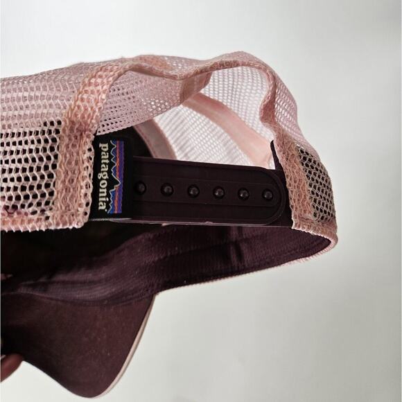 Patagonia Wish Tails Ruby Red Duckbill Trucker Hat Running Cycling - Picture 6 of 6